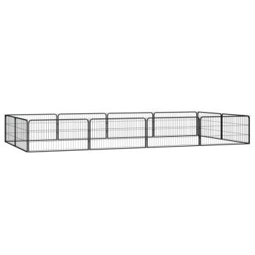 12-Panel Dog Playpen - Durable Powder-coated Steel | HipoMarket