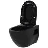 Wall-Hung Toilet with Concealed Cistern - Ceramic Black