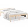 King Size Bed Frame 150x200 cm - Solid Pine Wood Design