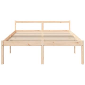 King Size Bed Frame 150x200 cm - Solid Pine Wood Design