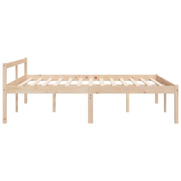 King Size Bed Frame 150x200 cm - Solid Pine Wood Design