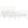 White Solid Pine Bed Frame 160x200 cm - Modern & Sturdy