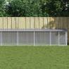 Chicken Cage with Roof Light Grey 803x98x90 cm Galvanised Steel Colour light grey Size 803 x 98 x 90 cm 