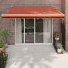 Retractable Awning Orange and Brown 3x2.5 m Fabric and Aluminium Colour orange and white Size 3 x 2.5 m Quantity in Package 1 