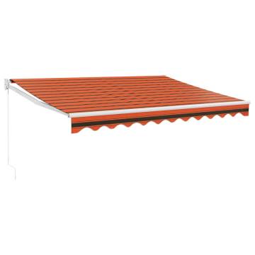 Retractable Awning Orange & Brown 3x2.5 m - Durable & Stylish