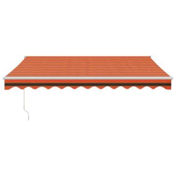 Retractable Awning Orange & Brown 3x2.5 m - Durable & Stylish