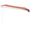 Retractable Awning Orange & Brown 3x2.5 m - Durable & Stylish