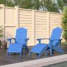 Garden Adirondack Chairs 2 pcs with Footstools HDPE Aqua Blue Colour aqua blue Quantity in Package 1 Model 2x armchair + 2x footrest 