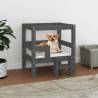 Dog Bed Grey 55.5x53.5x60 cm Solid Wood Pine Colour grey Size 55.5 x 53.5 x 60 cm 