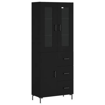 Stylish Highboard Black 69.5x34x180 cm - Durable Storage