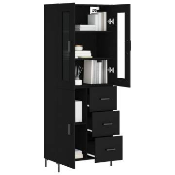 Stylish Highboard Black 69.5x34x180 cm - Durable Storage