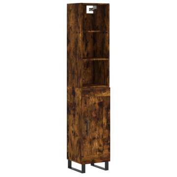 Stylish Highboard in Smoked Oak - 34.5x34x180 cm