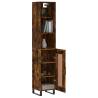 Stylish Highboard in Smoked Oak - 34.5x34x180 cm