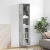 Highboard Concrete Grey 34.5x34x180 cm Engineered Wood Colour concrete grey Quantity in Package 1 Model 1 glass door 