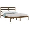 Honey Brown Solid Wood Bed Frame 120x200 cm - HipoMarket