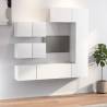 6 Piece TV Cabinet Set White Engineered Wood Colour white Quantity in Package 6 Width 80 cm 