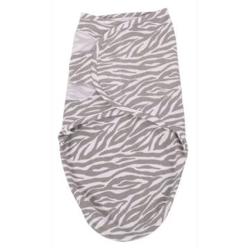 Bo Jungle Grey & White Tiger Swaddling Blanket - Cozy & Secure