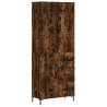 Stylish Highboard in Smoked Oak - 69.5x34x180 cm