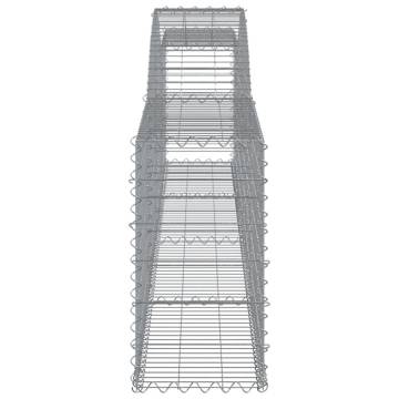 Arched Gabion Baskets - 8 pcs Galvanised Iron 400x30x60/80 cm