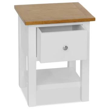 Elegant Solid Oak Wood Nightstand - 36x30x47 cm