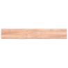 Light Brown Wall Shelf - Treated Solid Oak Wood 200x30 cm