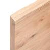 Light Brown Wall Shelf - Treated Solid Oak Wood 200x30 cm