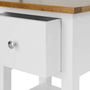 Elegant Solid Oak Wood Nightstand - 36x30x47 cm