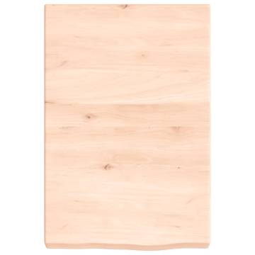 Untreated Solid Wood Bathroom Countertop - 40x60 cm