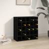 Wine Cabinet Black 56x25x56 cm Solid Wood Pine Colour black Size 56 x 25 x 56 cm Quantity in Package 1 Model with 25 holes 