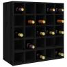 Stylish Black Wine Cabinet - 56x25x56 cm Solid Pine Wood