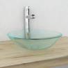 Basin Tempered Glass 42 cm Transparent Basin colour transparent Tap no tap 