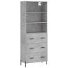 Highboard Concrete Grey | Elegant Engineered Wood Storage