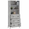 Highboard Concrete Grey | Elegant Engineered Wood Storage