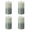 Bolsius Rustic Pillar Candles Sunset - Foggy Green & Oxide Blue