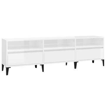 High Gloss White TV Cabinet - Stylish & Functional Storage