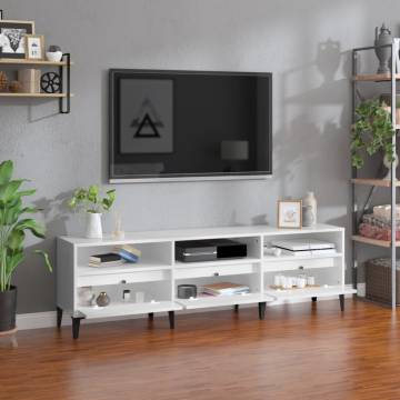 High Gloss White TV Cabinet - Stylish & Functional Storage