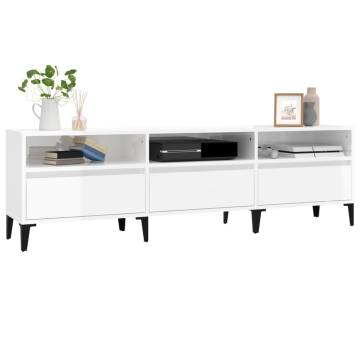 High Gloss White TV Cabinet - Stylish & Functional Storage