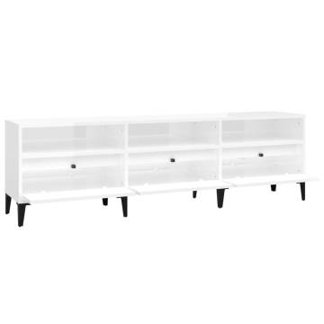 High Gloss White TV Cabinet - Stylish & Functional Storage