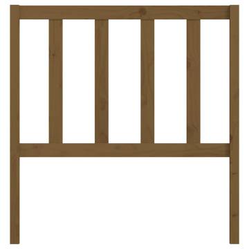 Honey Brown Solid Wood Bed Headboard - 81x4x100 cm