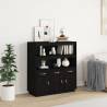 Highboard Black - Solid Pine Wood 100x40x108.5 cm