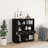 Highboard Black - Solid Pine Wood 100x40x108.5 cm