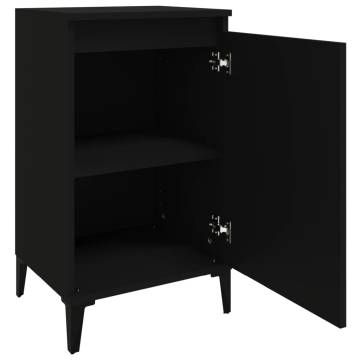 Stylish Black Bedside Cabinets - 2 pcs, 40x35x70 cm