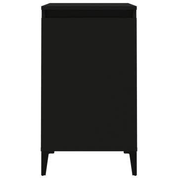 Stylish Black Bedside Cabinets - 2 pcs, 40x35x70 cm