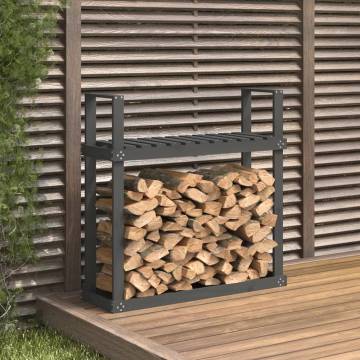 Firewood Rack Grey 110x35x108.5 cm - Solid Pine Wood Storage