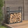 Firewood Rack Grey 110x35x108.5 cm Solid Wood Pine Colour grey pine 