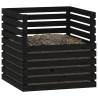 Composter Black 80x80x78 cm - Solid Wood Pine | HipoMarket