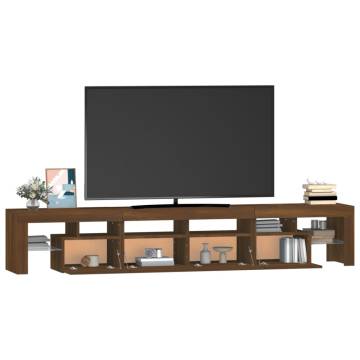 Stylish LED TV Cabinet in Brown Oak | Hipo Market