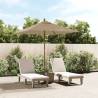 Garden Parasol with Wooden Pole Taupe 198x198x231 cm Colour taupe 