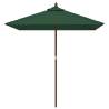 Stylish Garden Parasol with Wooden Pole - Green 198x198x231 cm