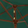 Stylish Garden Parasol with Wooden Pole - Green 198x198x231 cm